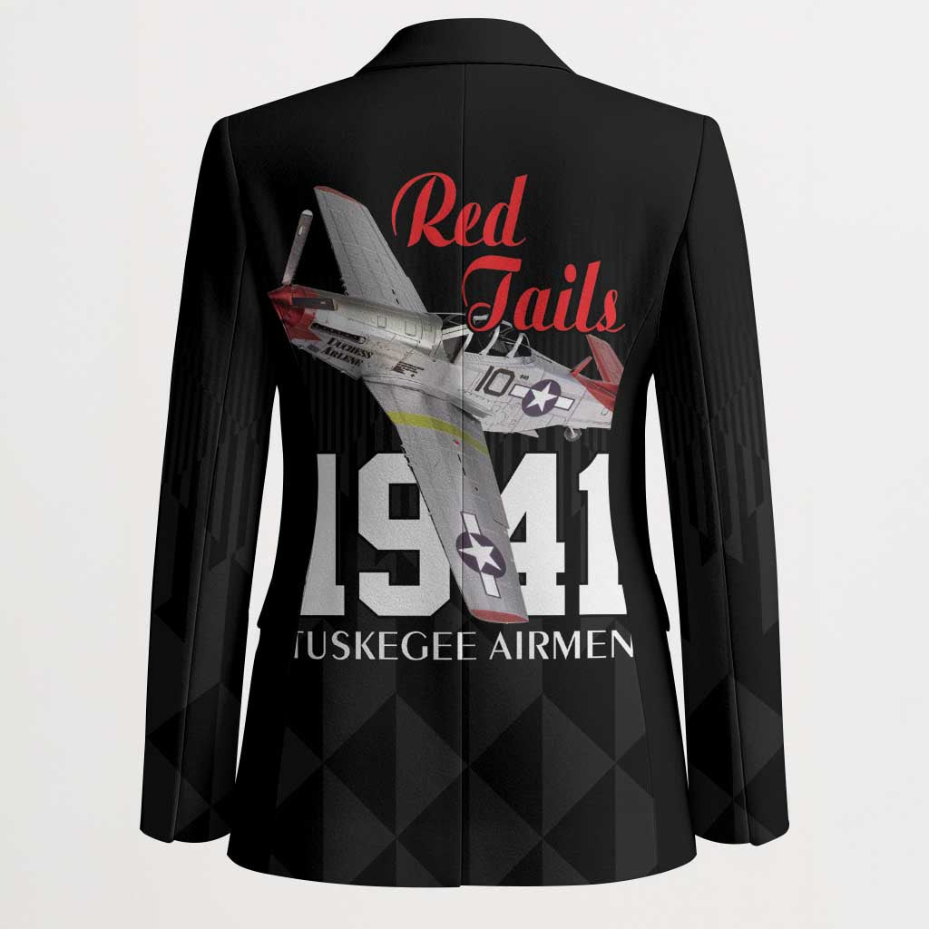 Tuskegee Airmen Red Tails Legacy Blazer African American Pilots - Black