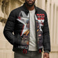 Tuskegee Airmen Red Tails Legacy Bomber Puffer Jacket African American Pilots - Black