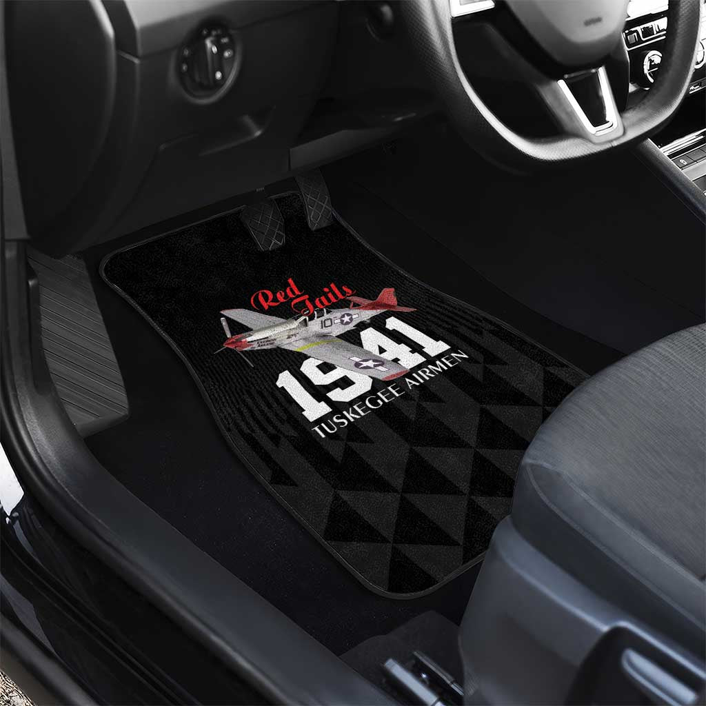 Tuskegee Airmen Red Tails Legacy Car Mats African American Pilots - Black - African Pride