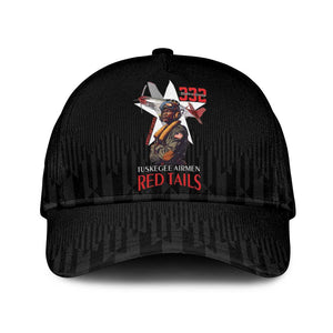 Tuskegee Airmen Red Tails Legacy Classic Cap African American Pilots - Black - African Pride