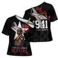 Tuskegee Airmen Red Tails Legacy Cross Shoulder Shirt African American Pilots - Black