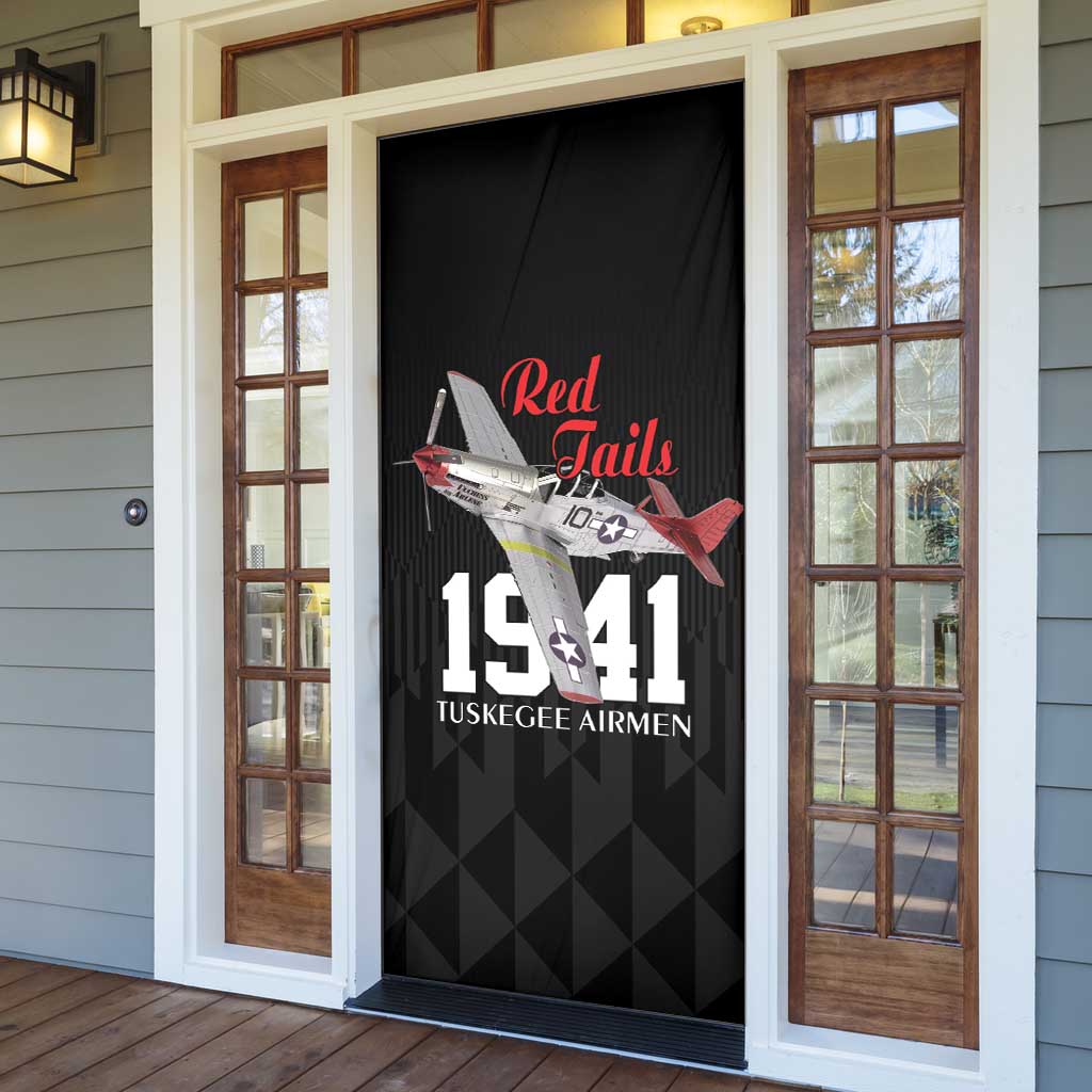 Tuskegee Airmen Red Tails Legacy Door Cover African American Pilots - Black