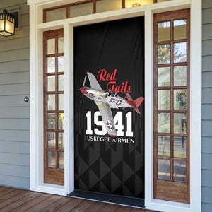 Tuskegee Airmen Red Tails Legacy Door Cover African American Pilots - Black