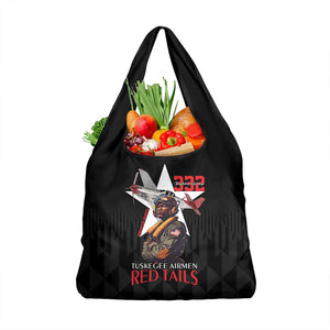Tuskegee Airmen Red Tails Legacy Grocery Bag African American Pilots - Black - African Pride