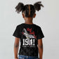 Tuskegee Airmen Red Tails Legacy Kid T shirt African American Pilots - Black - African Pride
