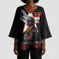 Tuskegee Airmen Red Tails Legacy Kimono Sleeve Blouse African American Pilots - Black