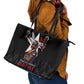 Tuskegee Airmen Red Tails Legacy Leather Tote Bag African American Pilots - Black - African Pride
