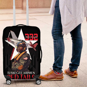 Tuskegee Airmen Red Tails Legacy Luggage Cover African American Pilots - Black - African Pride