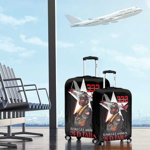Tuskegee Airmen Red Tails Legacy Luggage Cover African American Pilots - Black - African Pride