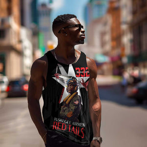 Tuskegee Airmen Red Tails Legacy Men Tank Top African American Pilots - Black - African Pride