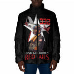 Tuskegee Airmen Red Tails Legacy Padded Jacket African American Pilots - Black