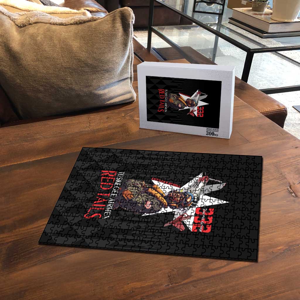 Tuskegee Airmen Red Tails Legacy Puzzle African American Pilots - Black