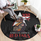 Tuskegee Airmen Red Tails Legacy Round Carpet African American Pilots - Black - African Pride