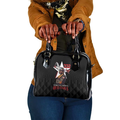 Tuskegee Airmen Red Tails Legacy Shoulder Handbag African American Pilots - Black - African Pride