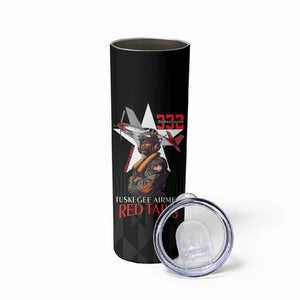 Tuskegee Airmen Red Tails Legacy Skinny Tumbler African American Pilots - Black - African Pride