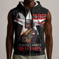 Tuskegee Airmen Red Tails Legacy Sleeveless Zip Hoodie African American Pilots - Black - African Pride