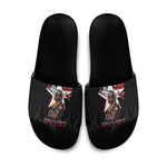 Tuskegee Airmen Red Tails Legacy Slide Sandals African American Pilots - Black