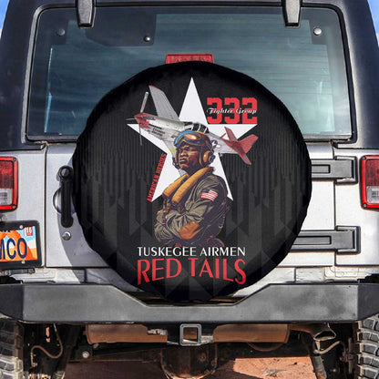 Tuskegee Airmen Red Tails Legacy Spare Tire Cover African American Pilots - Black - African Pride