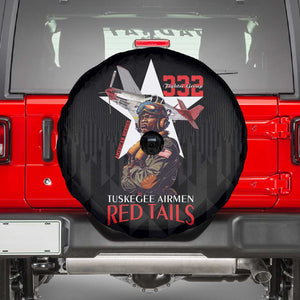 Tuskegee Airmen Red Tails Legacy Spare Tire Cover African American Pilots - Black - African Pride