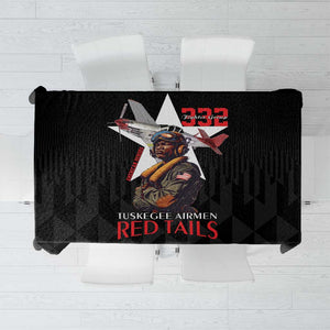 Tuskegee Airmen Red Tails Legacy Tablecloth African American Pilots - Black - African Pride