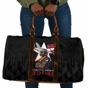 Tuskegee Airmen Red Tails Legacy Travel Bag African American Pilots - Black