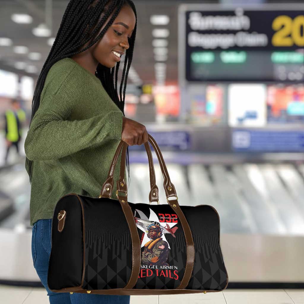 Tuskegee Airmen Red Tails Legacy Travel Bag African American Pilots - Black