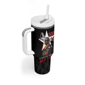 Tuskegee Airmen Red Tails Legacy Tumbler With Handle African American Pilots - Black - African Pride