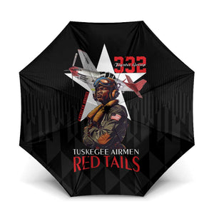Tuskegee Airmen Red Tails Legacy Umbrella African American Pilots - Black