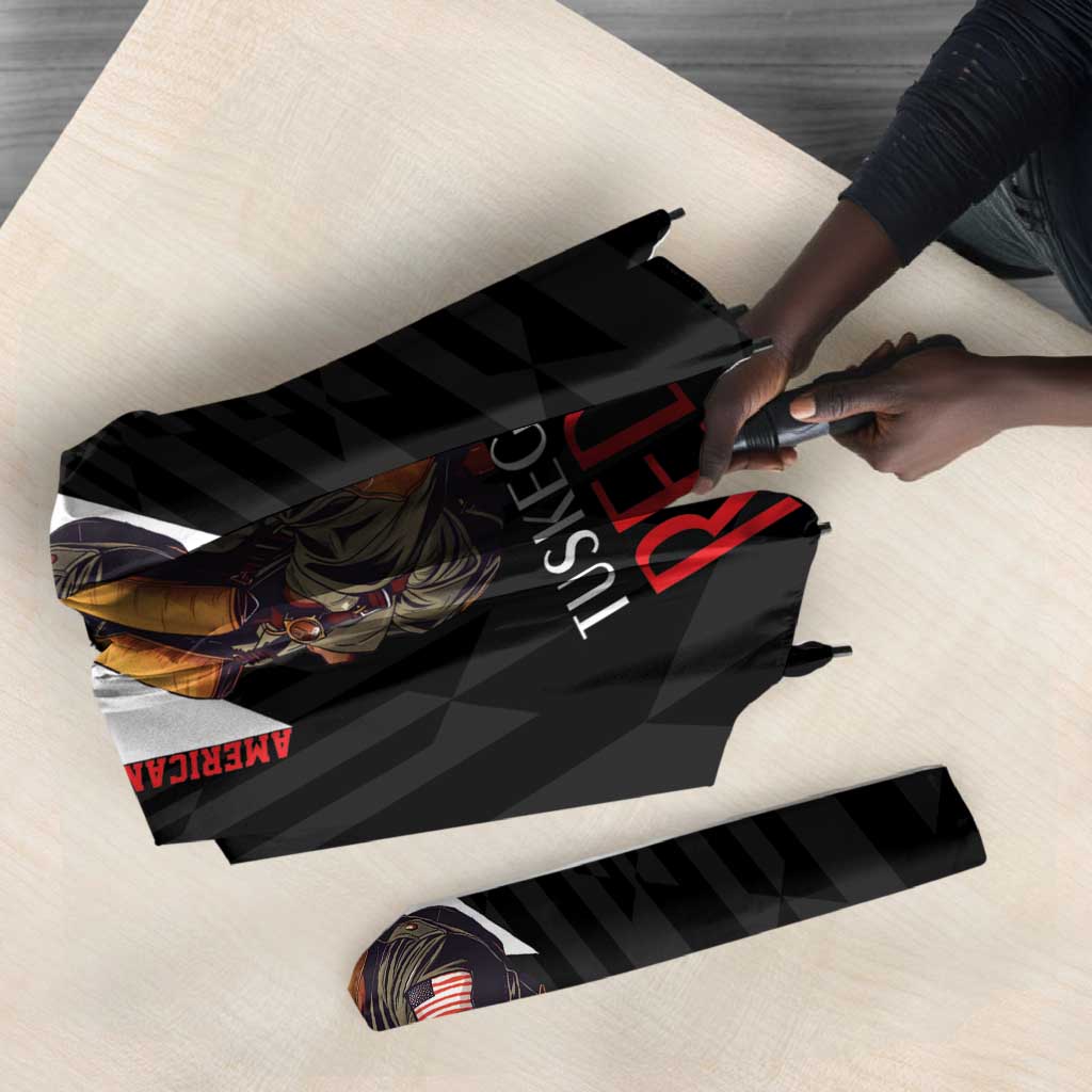 Tuskegee Airmen Red Tails Legacy Umbrella African American Pilots - Black