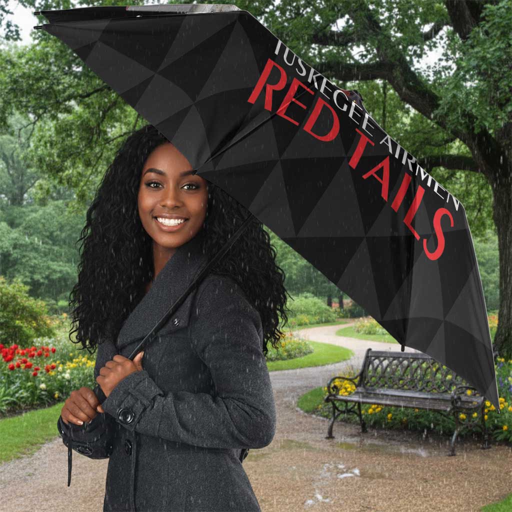 Tuskegee Airmen Red Tails Legacy Umbrella African American Pilots - Black