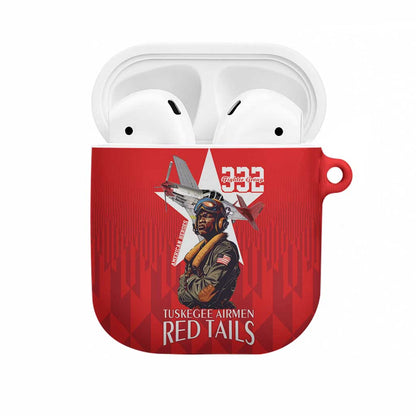 Tuskegee Airmen Red Tails Legacy AirPods Case African American Pilots - Red