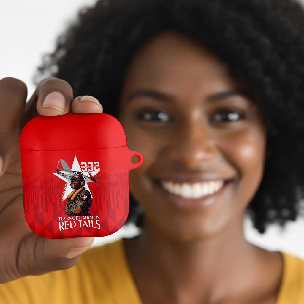 Tuskegee Airmen Red Tails Legacy AirPods Case African American Pilots - Red