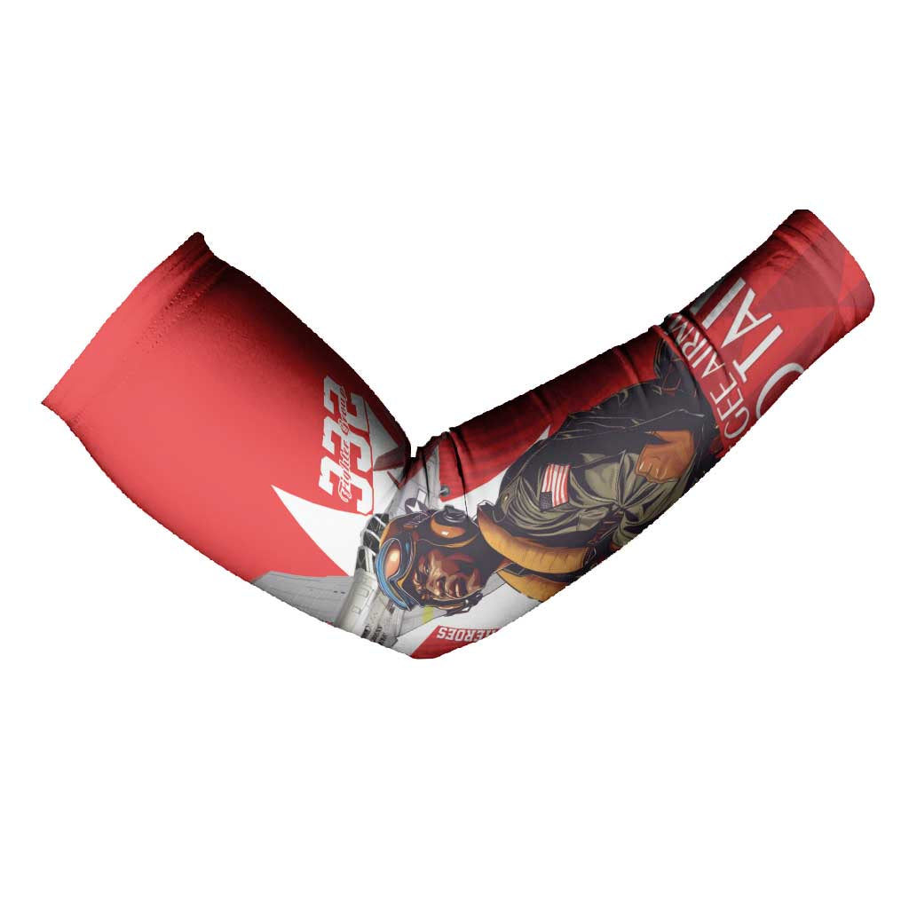 Tuskegee Airmen Red Tails Legacy Arm Sleeves African American Pilots - Red