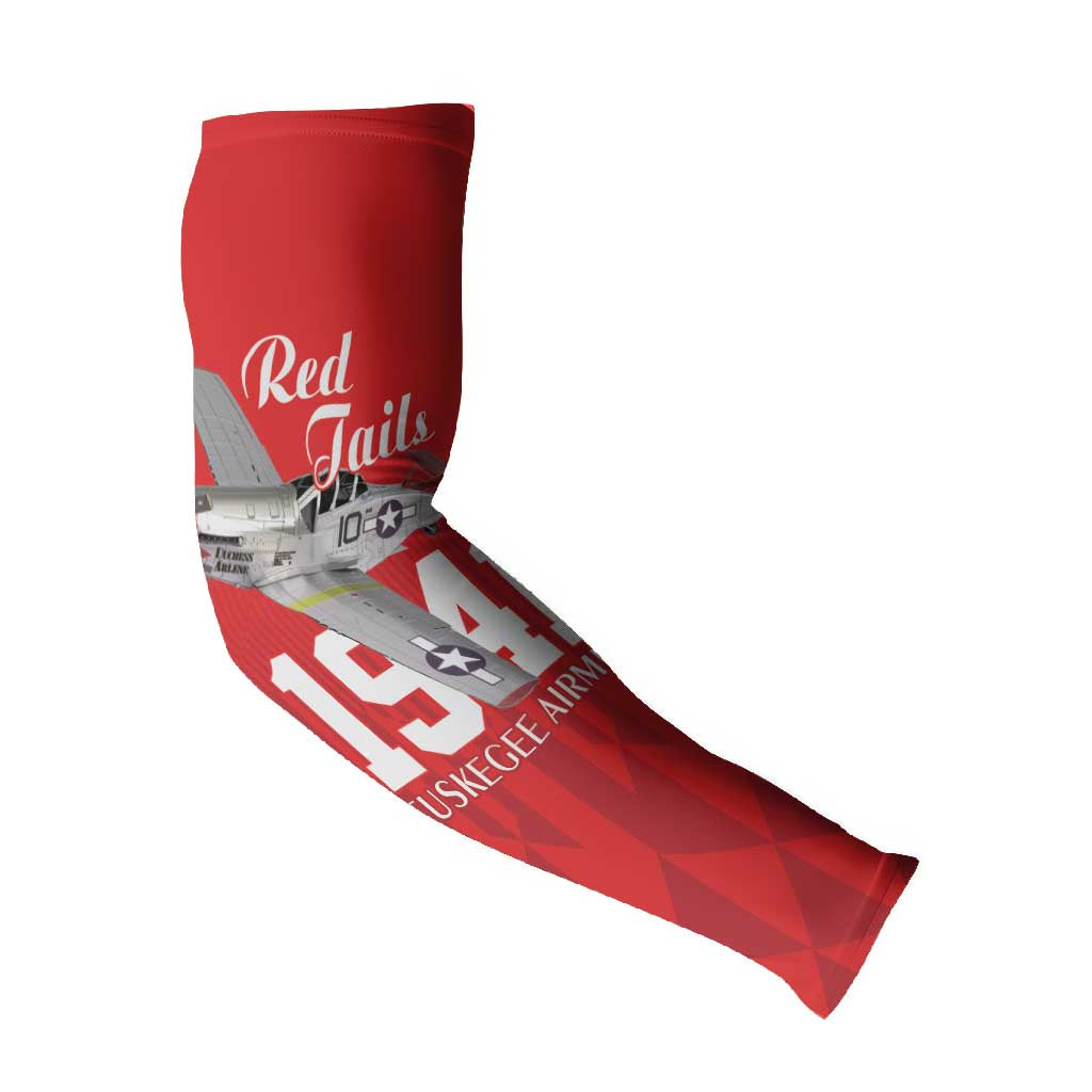 Tuskegee Airmen Red Tails Legacy Arm Sleeves African American Pilots - Red