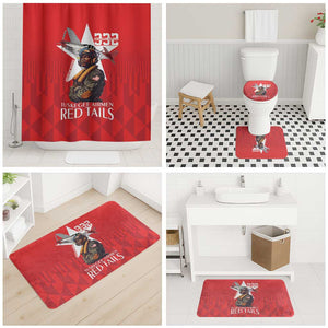 Tuskegee Airmen Red Tails Legacy Bathroom Set African American Pilots - Red