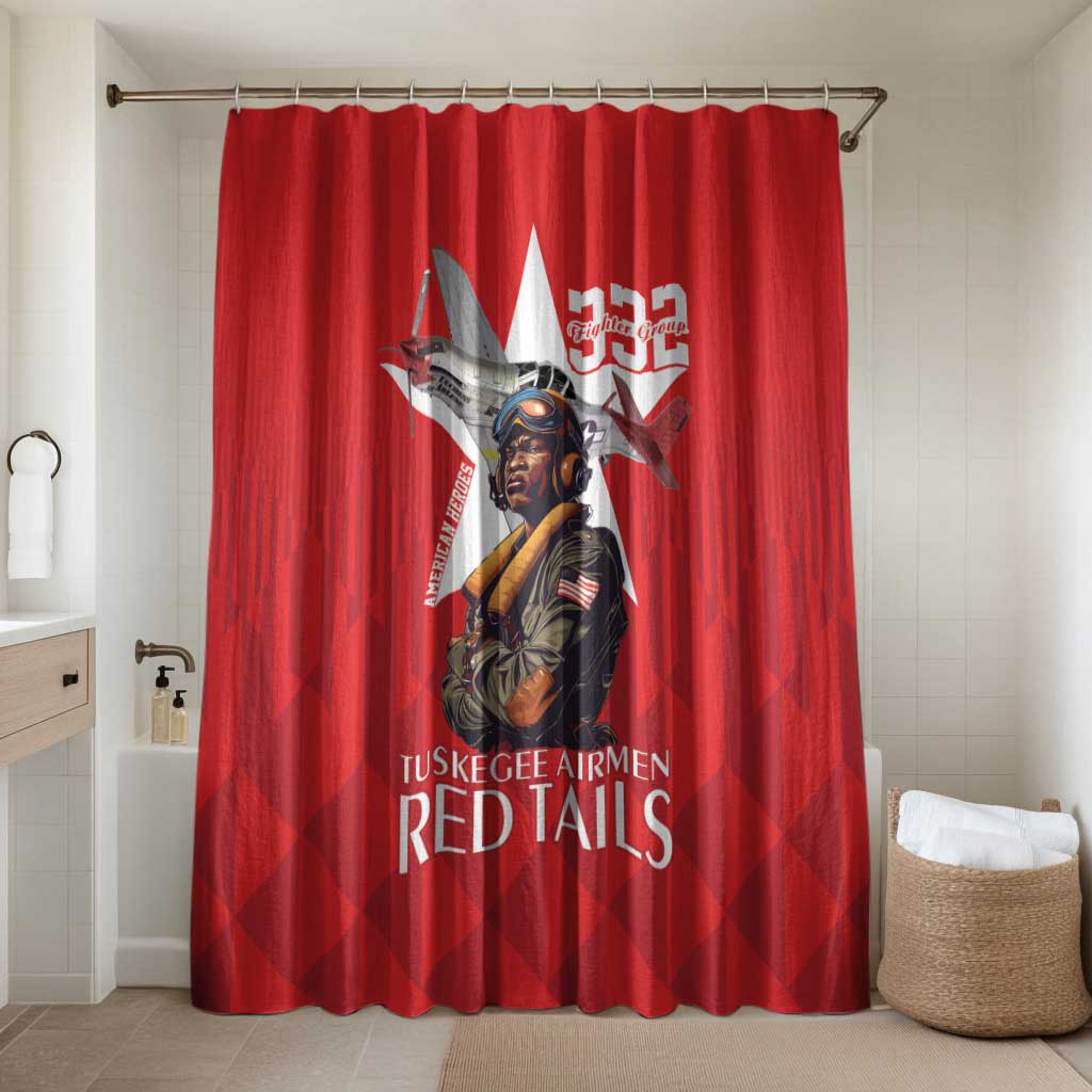 Tuskegee Airmen Red Tails Legacy Bathroom Set African American Pilots - Red