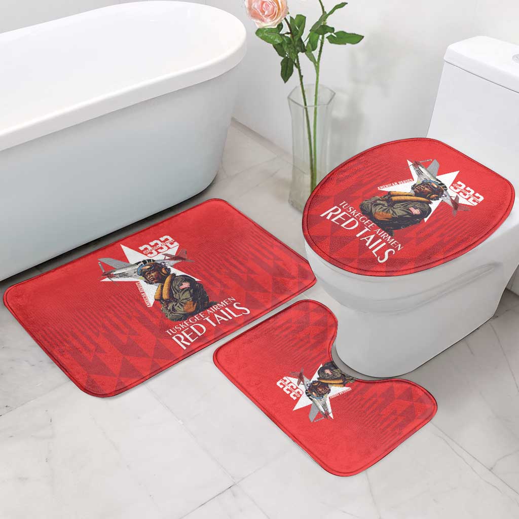 Tuskegee Airmen Red Tails Legacy Bathroom Set African American Pilots - Red