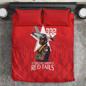 Tuskegee Airmen Red Tails Legacy Bedding Set African American Pilots - Red - African Pride