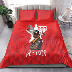 Tuskegee Airmen Red Tails Legacy Bedding Set African American Pilots - Red - African Pride