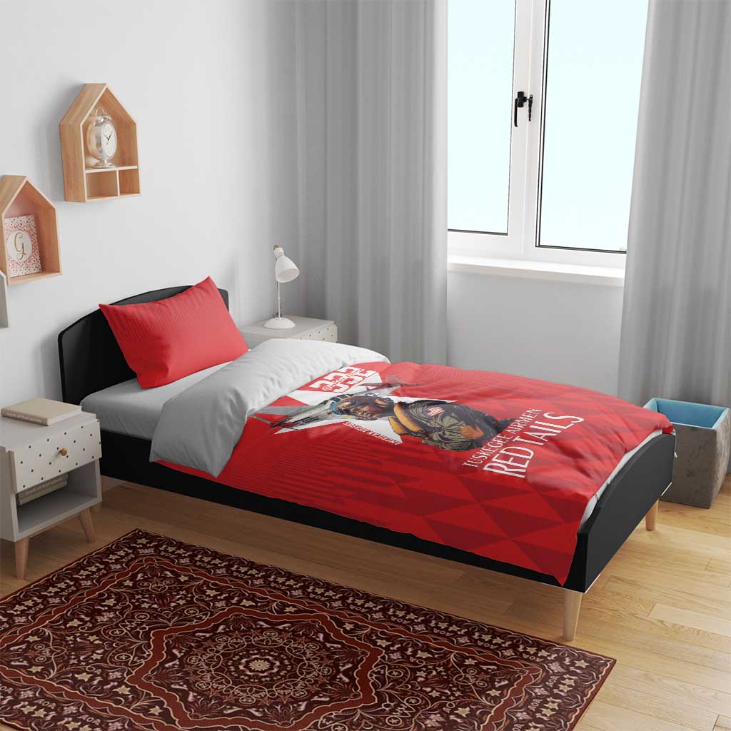 Tuskegee Airmen Red Tails Legacy Bedding Set African American Pilots - Red - African Pride