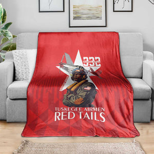Tuskegee Airmen Red Tails Legacy Blanket African American Pilots - Red - African Pride