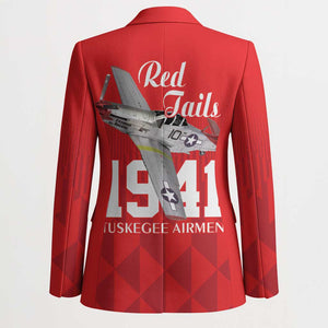 Tuskegee Airmen Red Tails Legacy Blazer African American Pilots - Red
