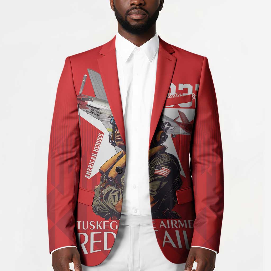 Tuskegee Airmen Red Tails Legacy Blazer African American Pilots - Red