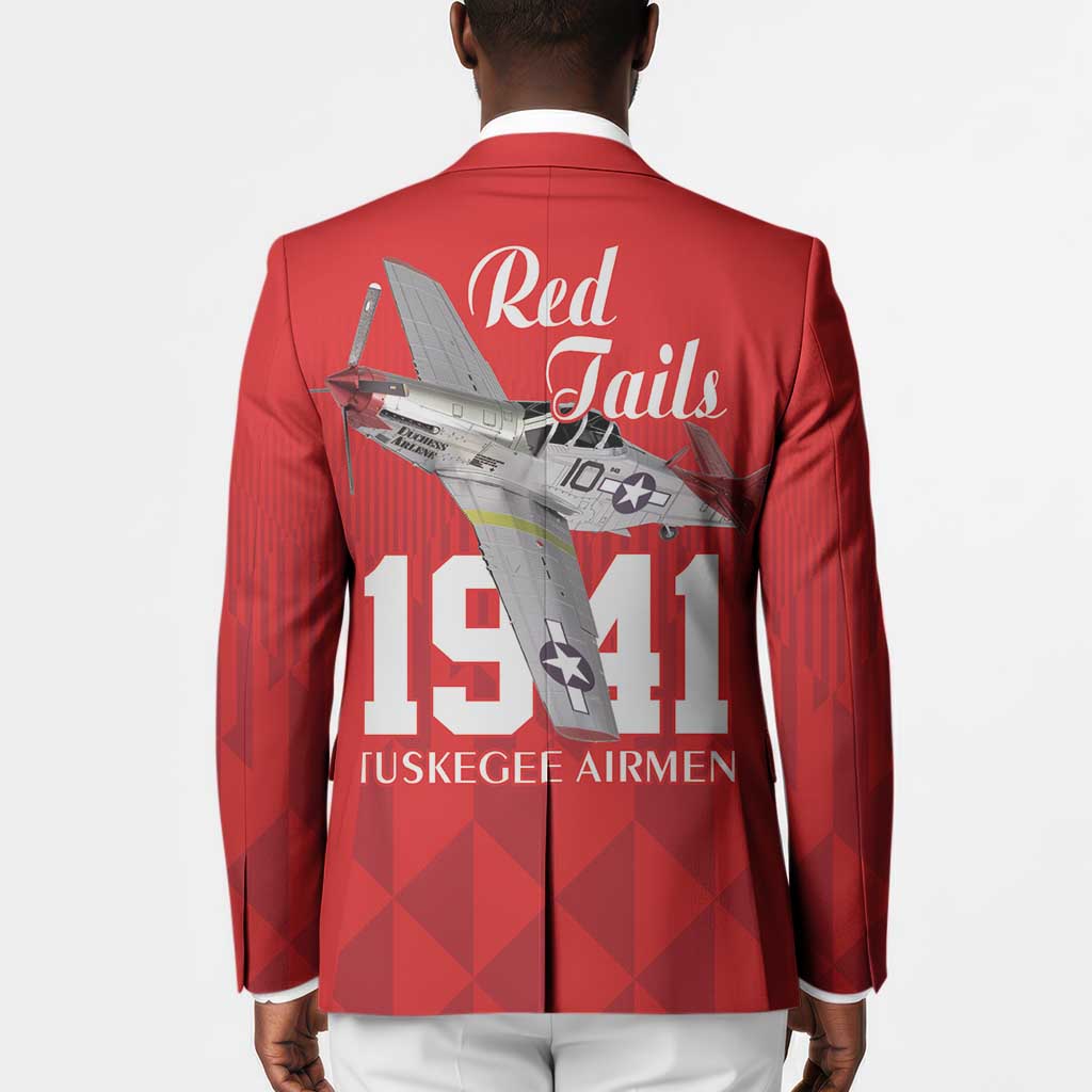 Tuskegee Airmen Red Tails Legacy Blazer African American Pilots - Red
