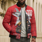 Tuskegee Airmen Red Tails Legacy Bomber Puffer Jacket African American Pilots - Red