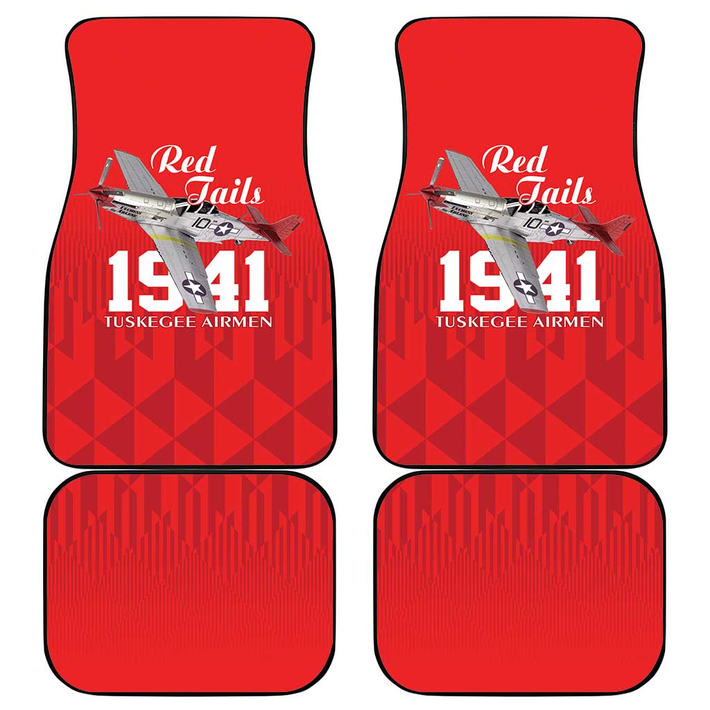 Tuskegee Airmen Red Tails Legacy Car Mats African American Pilots - Red - African Pride