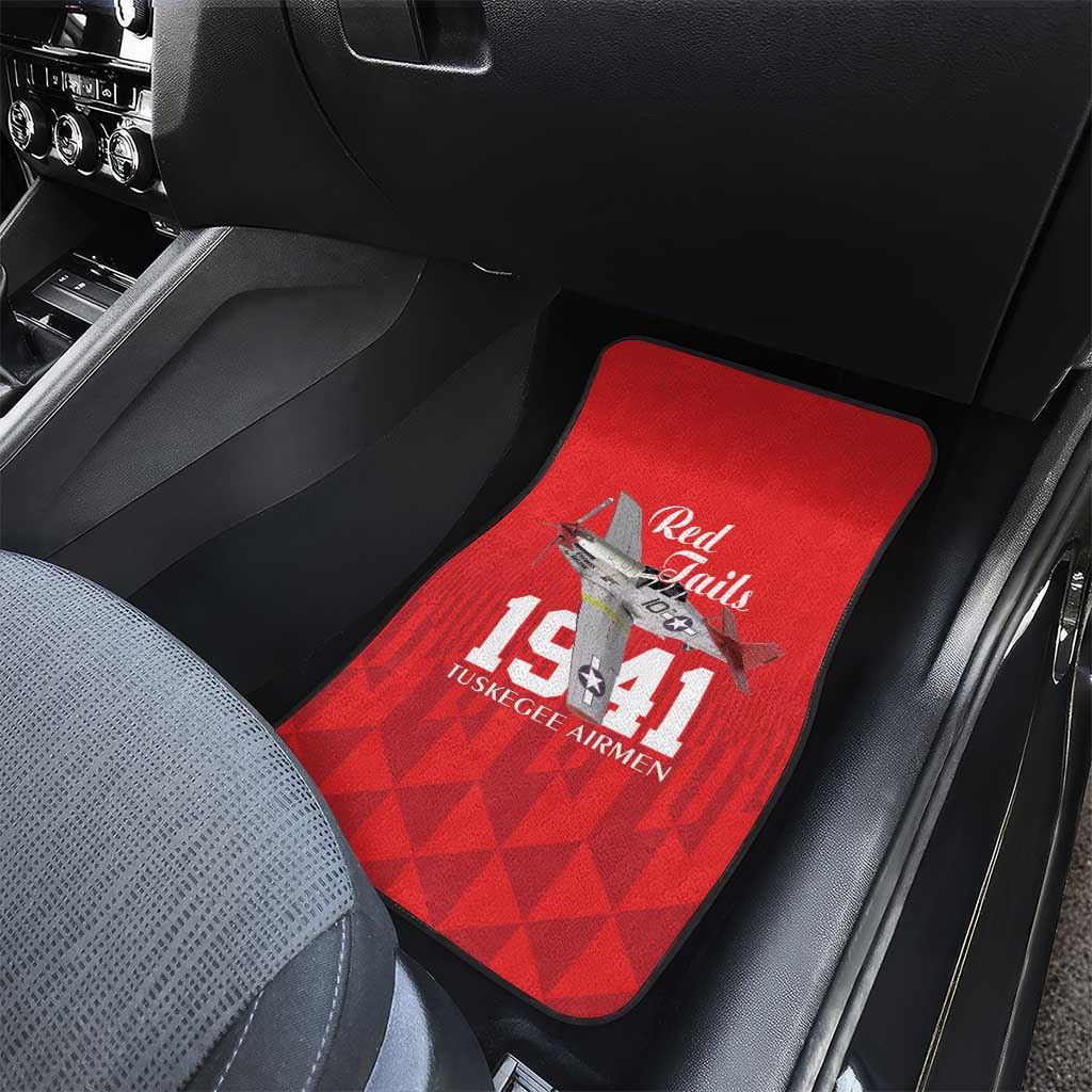 Tuskegee Airmen Red Tails Legacy Car Mats African American Pilots - Red - African Pride