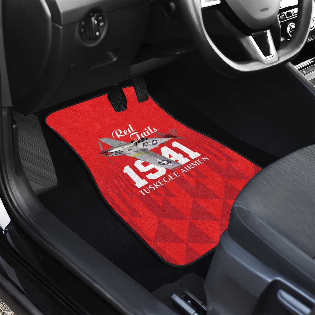 Tuskegee Airmen Red Tails Legacy Car Mats African American Pilots - Red - African Pride