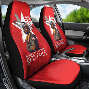 Tuskegee Airmen Red Tails Legacy Car Seat Cover African American Pilots - Red - African Pride