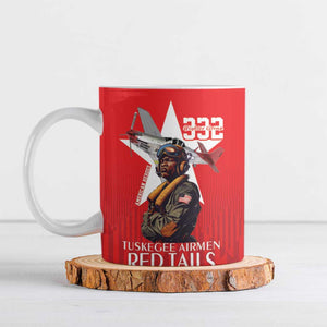 Tuskegee Airmen Red Tails Legacy Ceramic Mug African American Pilots - Red
